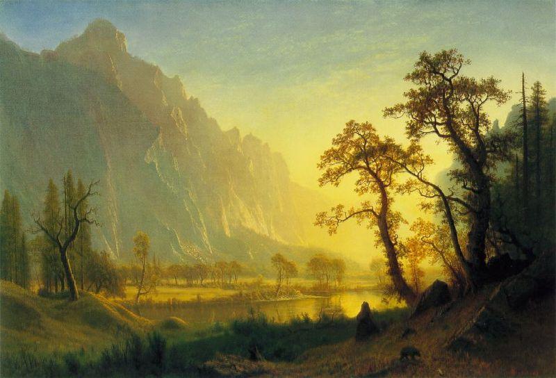 Albert Bierstadt Sunrise, Yosemite Valley oil painting image